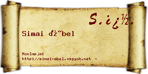 Simai Ábel névjegykártya